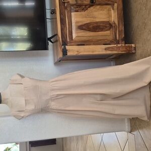 Charcoal Linen & Cotton Blend, Sleeveless Dress With Pockets Sz 10